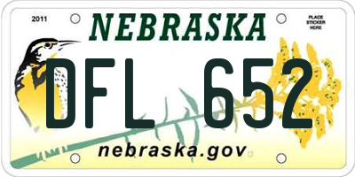 NE license plate DFL652