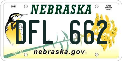 NE license plate DFL662