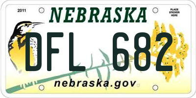NE license plate DFL682