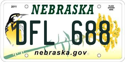 NE license plate DFL688