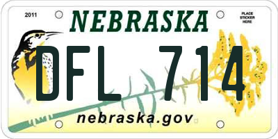NE license plate DFL714