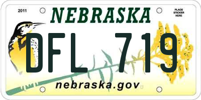 NE license plate DFL719