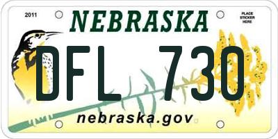 NE license plate DFL730