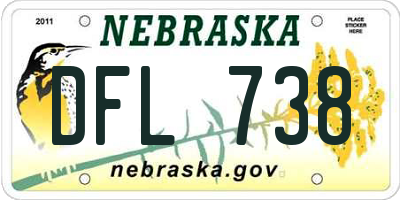 NE license plate DFL738