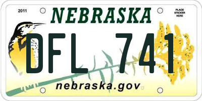 NE license plate DFL741