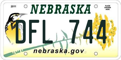 NE license plate DFL744