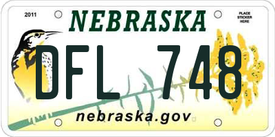 NE license plate DFL748