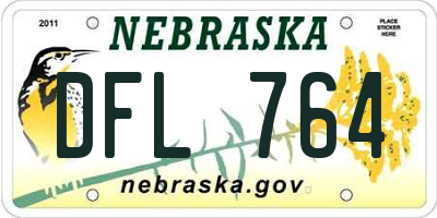 NE license plate DFL764