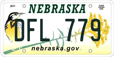 NE license plate DFL779