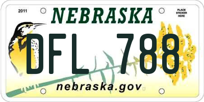 NE license plate DFL788