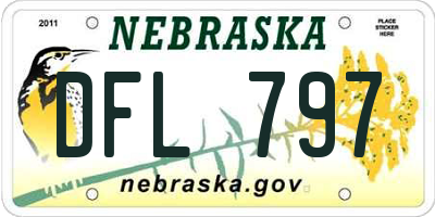 NE license plate DFL797