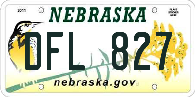 NE license plate DFL827