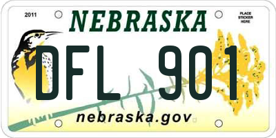 NE license plate DFL901