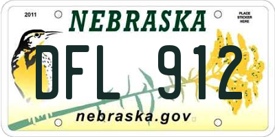 NE license plate DFL912