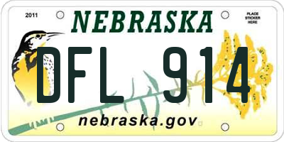 NE license plate DFL914