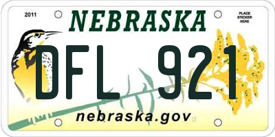 NE license plate DFL921