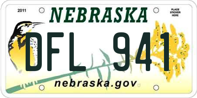 NE license plate DFL941