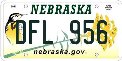 NE license plate DFL956