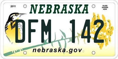 NE license plate DFM142