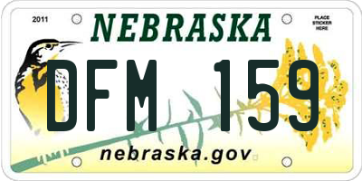 NE license plate DFM159