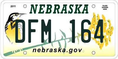 NE license plate DFM164