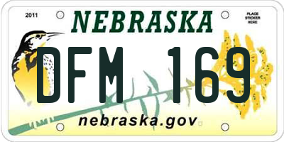 NE license plate DFM169