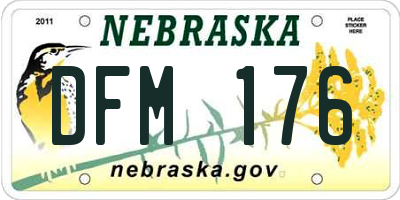 NE license plate DFM176