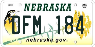 NE license plate DFM184