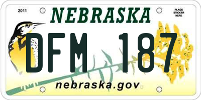 NE license plate DFM187