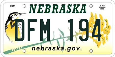NE license plate DFM194