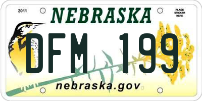 NE license plate DFM199