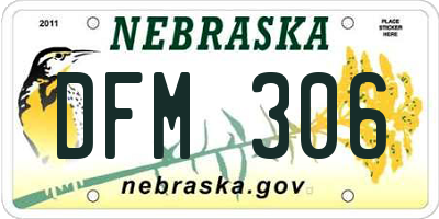 NE license plate DFM306