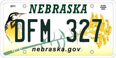 NE license plate DFM327