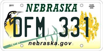 NE license plate DFM331