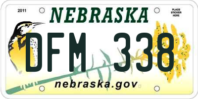 NE license plate DFM338