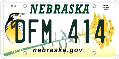 NE license plate DFM414