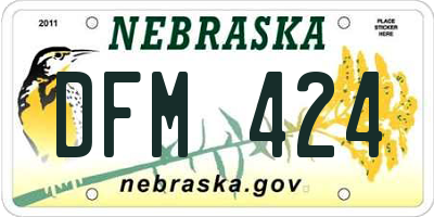 NE license plate DFM424