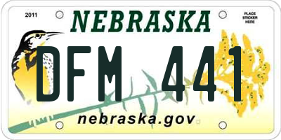 NE license plate DFM441