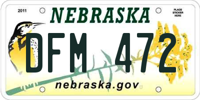 NE license plate DFM472