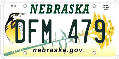 NE license plate DFM479