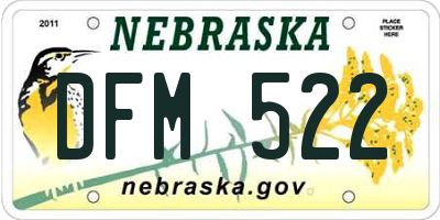 NE license plate DFM522