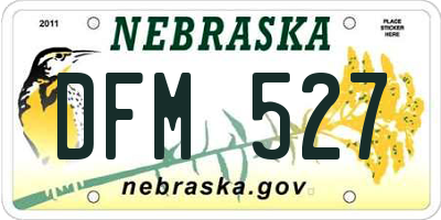 NE license plate DFM527