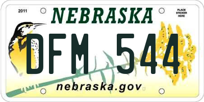 NE license plate DFM544
