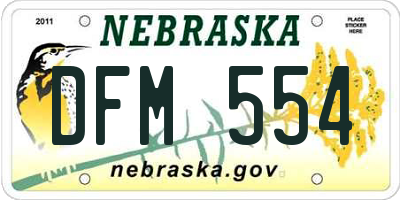 NE license plate DFM554