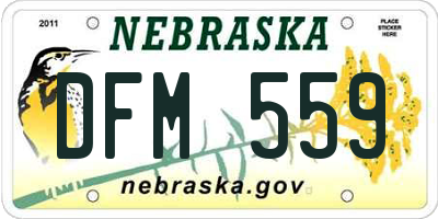 NE license plate DFM559