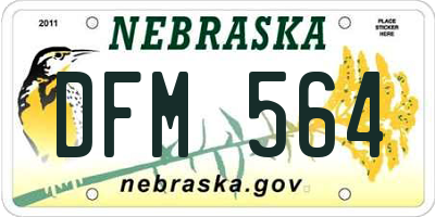 NE license plate DFM564