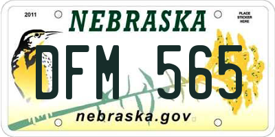 NE license plate DFM565