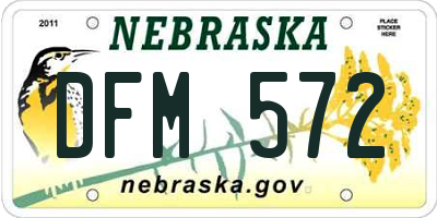 NE license plate DFM572