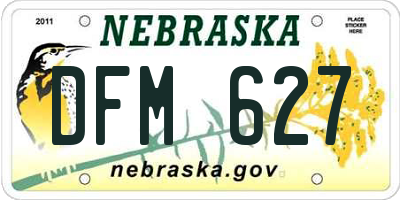 NE license plate DFM627