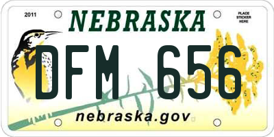 NE license plate DFM656